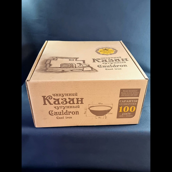 Казан &Oslash;40см, 12л., чугунный узбецкий WOK Maysternya с крышкой-сковородой KA-7112 фото