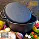 Казан &Oslash;40см, 18л., чугунный узбецкий WOK Maysternya с крышкой-сковородой KA-7118 фото 1